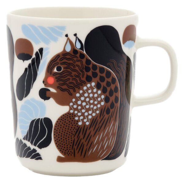 Marimekko Hrnek Oiva Kurre 0,25l, hnědo-modrý