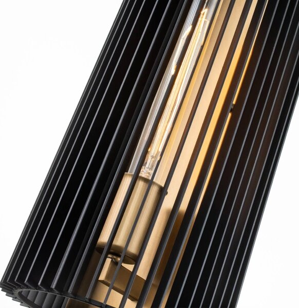 Quintiesse QN-LINARA1-BK - Nástěnné svítidlo LINARA 1xE27/60W/230V černá/zlatá