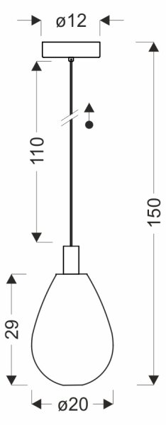 Lustr na lanku DENSO 1xG9/5W/230V pr. 20 cm černý chrom