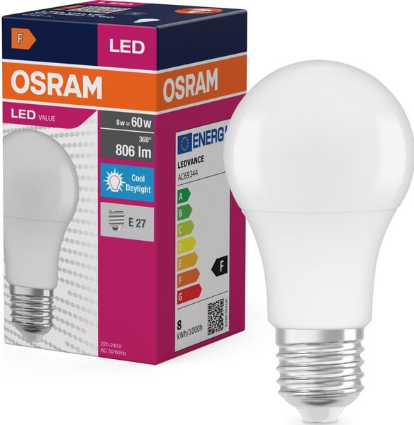 LED Žárovka A60 E27/8W/230V 6500K - Osram