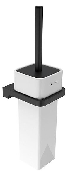 NIMCO MAC 29094K-90 - Nástěnná WC štětka MAYA bílá/matná černá