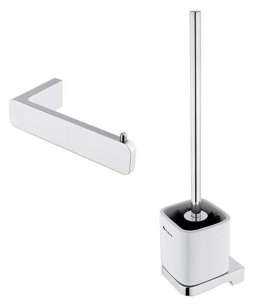 NIMCO MA set-94KN-26 - Nástěnná WC štětka a držák toaletního papíru MAYA chrom
