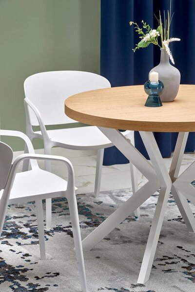 HALMAR Jídelní rozkládací stůl PERONI 100/250 cm dub craft zlatý/bílý