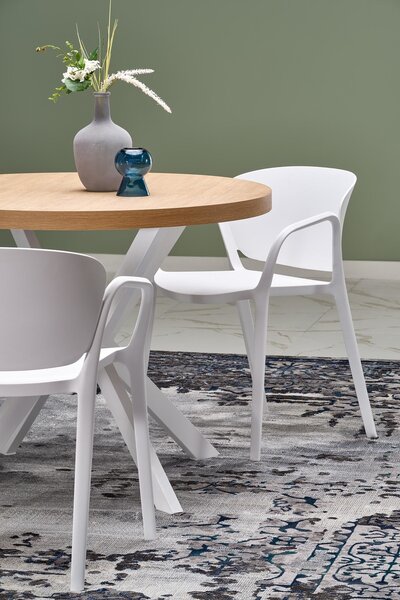 HALMAR Jídelní rozkládací stůl PERONI 100/250 cm dub craft zlatý/bílý