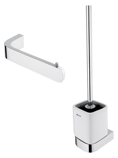 NIMCO NK set-94KN-26 - Nástěnná WC štětka a držák toaletního papíru NIKAU chrom