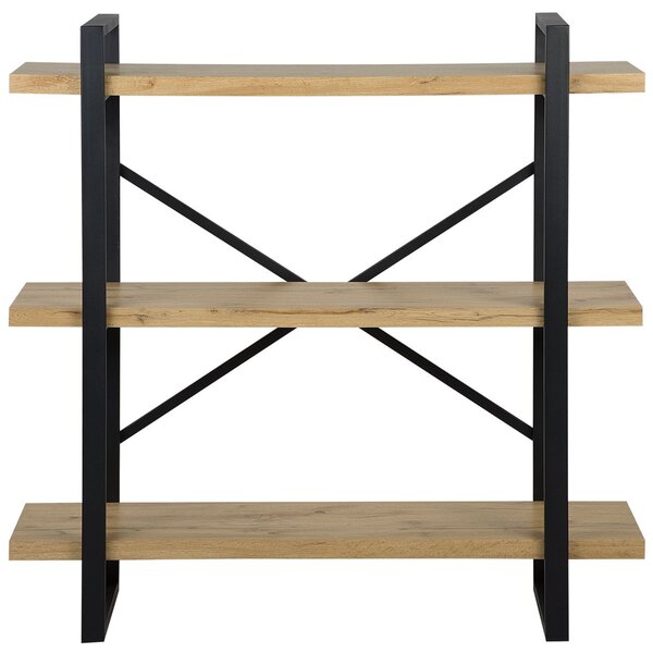 Regál se 3 policemi TIMBER 111 cm Světle hnědá