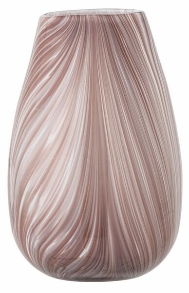 Růžová skleněná váza Bloomingville Ennis 22,5 cm