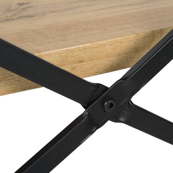 Regál se 3 policemi TIMBER 111 cm Světle hnědá