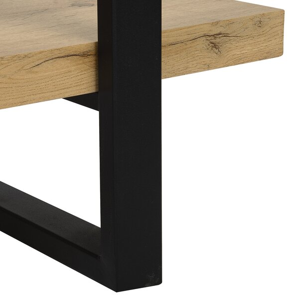 Regál se 3 policemi TIMBER 111 cm Světle hnědá