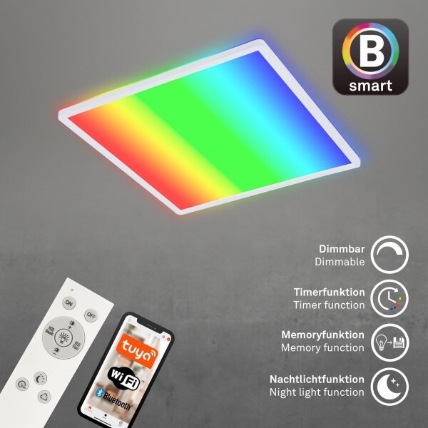 Briloner 7491-016-LED RGBW Stm strop sví SMART LED/22W/230V 4000K+DO Wi-Fi Tuya