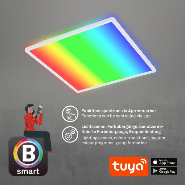 Briloner 7491-016-LED RGBW Stm strop sví SMART LED/22W/230V 4000K+DO Wi-Fi Tuya