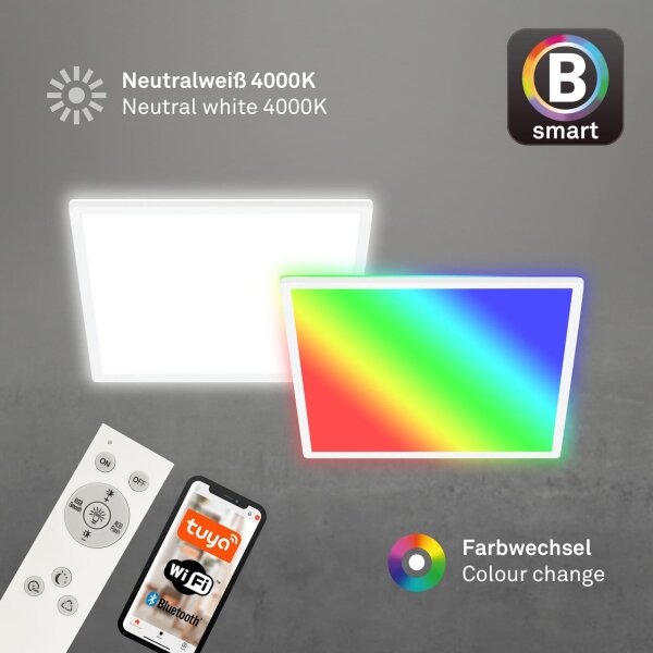 Briloner 7491-016-LED RGBW Stm strop sví SMART LED/22W/230V 4000K+DO Wi-Fi Tuya