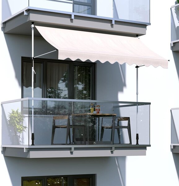 MultiGarden Upínací balkonová sluneční markýza KLODZ 300x120 cm béžová