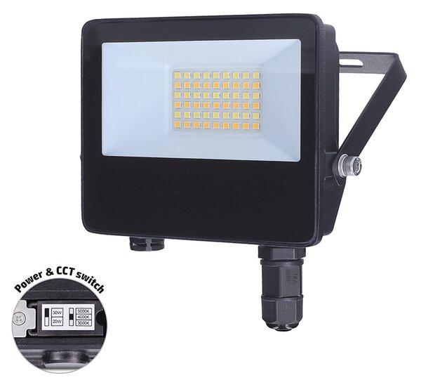 SOLIGHT LED reflektor TOP 20W, max. 2600lm, 3CCT, volitený výkon 100/50%, IP65
