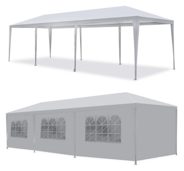 MultiGarden Skládací zahradní párty stan NERI 3x9 m bílý