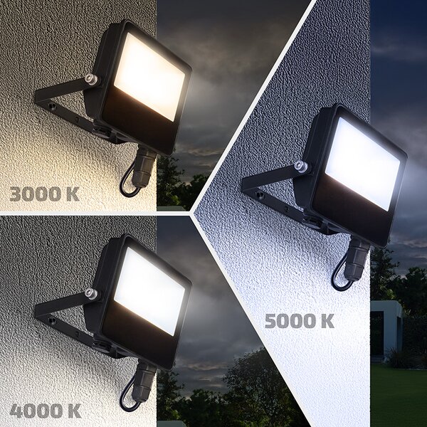 SOLIGHT LED reflektor TOP 20W, max. 2600lm, 3CCT, volitený výkon 100/50%, IP65