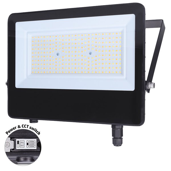 SOLIGHT LED reflektor TOP 100W, max. 14000lm, 3CCT, volitený výkon 100/75/50%, IP65