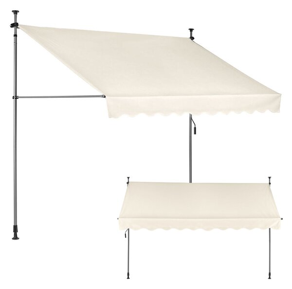 MultiGarden Upínací balkonová sluneční markýza KLODZ 300x120 cm béžová