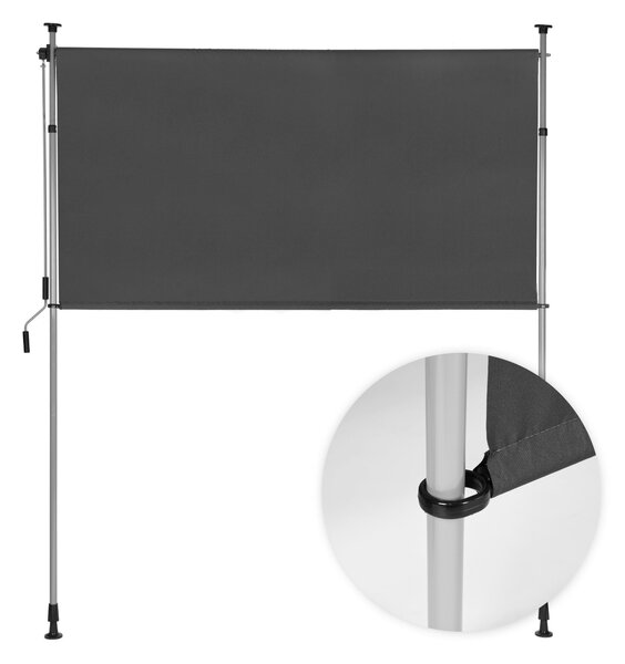 MultiGarden Výškově nastavitelná upínací markýza PULSE 180x220 cm antracitová