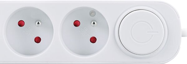 SOLIGHT Prodlužovací přívod 3 zásuvky, USB A+C 20W PD, 2m, 3 x 1mm2, bílý, vypínač