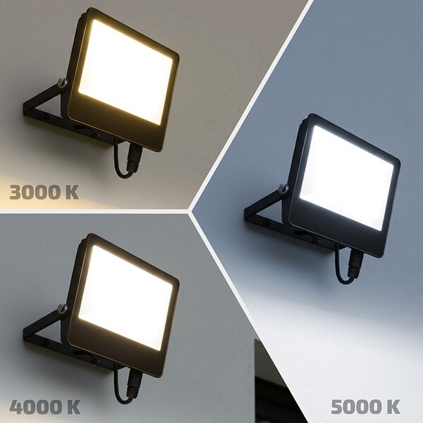 SOLIGHT LED reflektor TOP 50W, max. 6500lm, 3CCT, volitený výkon 100/60%, IP65