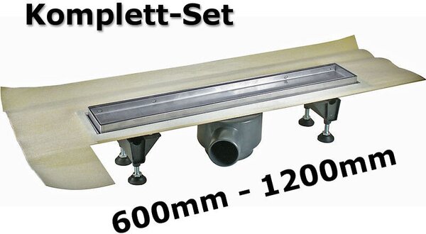Kompletní set odtoku pro sprchovou vaničku, sprchová vanička 60 cm s krytem Zero