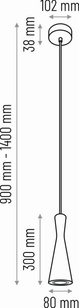 ZÁVĚSNÉ SVÍTIDLO, 10/90-140 cm - Online Only svítidla, Online Only