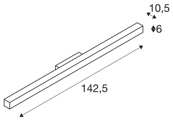 BIG WHITE SLV Q-LINE, nástěnné svítidlo, LED, 3000K, černé 1000669