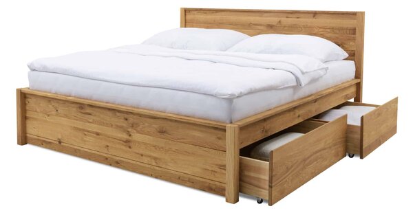 Dubová postel Sandra 180x200, dvoulůžko (více variant velikostí)