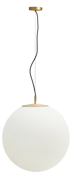 Kave Home Bílé skleněné závěsné světlo Brisia 50 cm