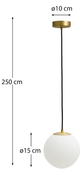 Kave Home Bílé skleněné závěsné světlo Brisia 15 cm