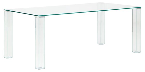 Kave Home Skleněný jídelní stůl Adularia 200 x 100 cm