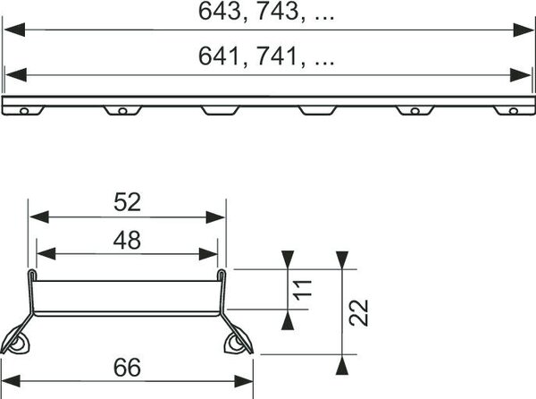 TECE 600972 TECEdrainline dlaždicový žlab "deska II"