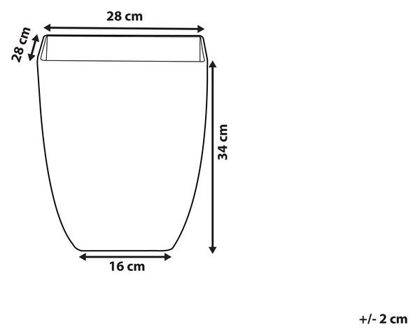 Květináč MIRO 28 cm Bílý mramor