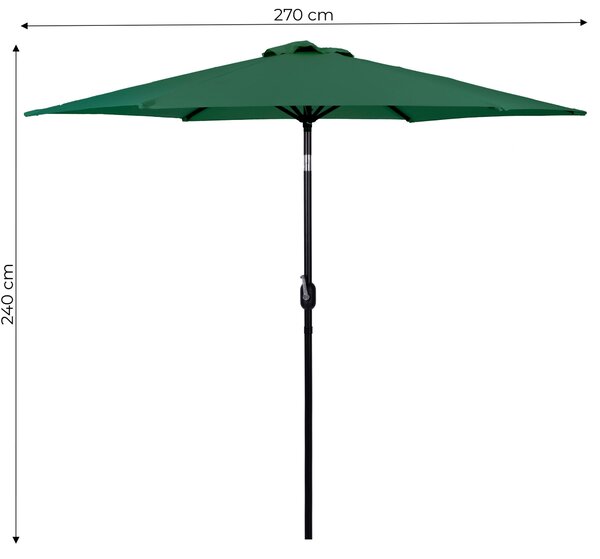 MultiGarden Zahradní slunečník PIURKO 270 cm zelený