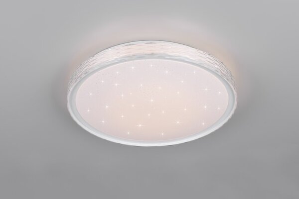 TRIO Reality R64811101 VARDA stropní svítidlo D390mm SMD LED 24W/2500lm 2700-6500K bílá, dálkový ovladač, starlight efekt