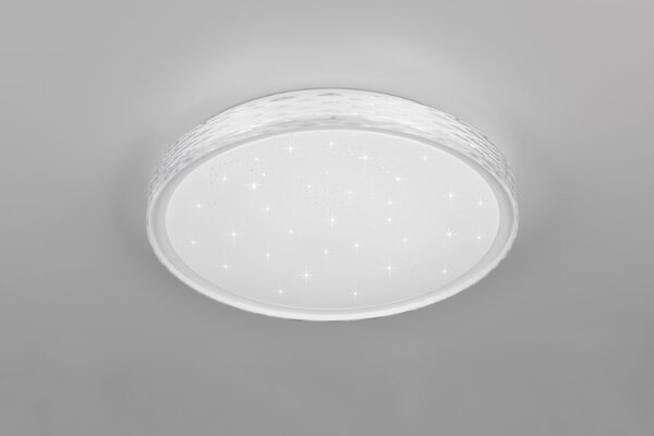 TRIO Reality R64811101 VARDA stropní svítidlo D390mm SMD LED 24W/2500lm 2700-6500K bílá, dálkový ovladač, starlight efekt