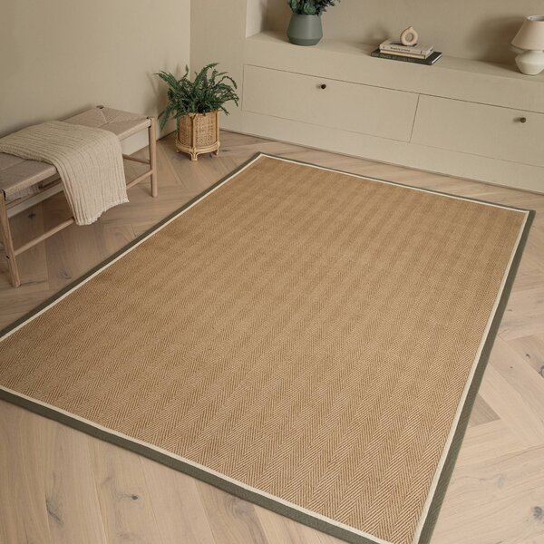 Tribeca Design Kusový koberec Woodkid Herringbone Khaki Rozměry: 240x340 cm