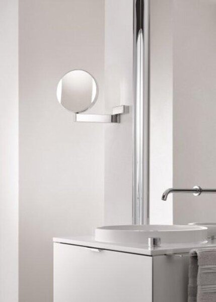 Emco LED zrcátko na holení a kosmetiku, oboustranné zrcadlo, zvětšení 3x a 7x, kulaté, LED osvětlení, kloubové rameno, 109506017