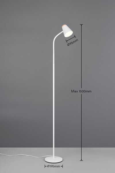 TRIO Reality R45831101 PONGO stojací lampa v1450mm SMD LED 4,5W/500lm 3000K bílá