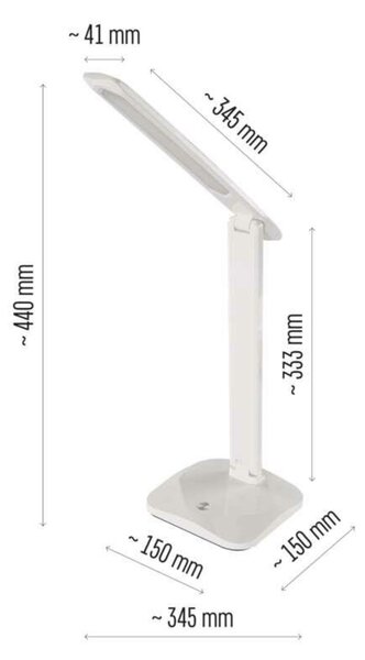 EMOS LED stolní lampa CHASE, bílá Z7619W