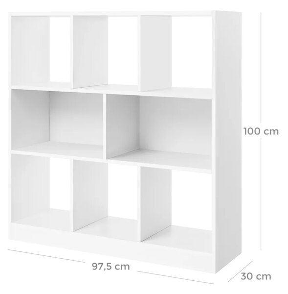 SONGMICS Knihovna Vasagle Aryan 100 cm bílá