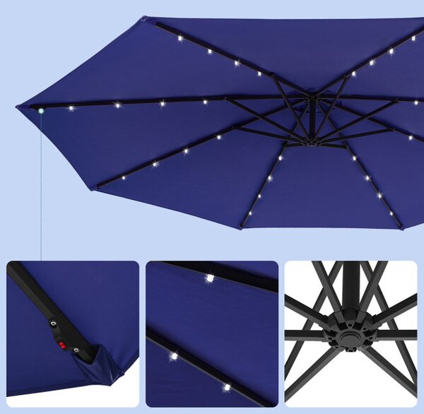 Zahradní slunečník s LED osvětlením GPU118L01