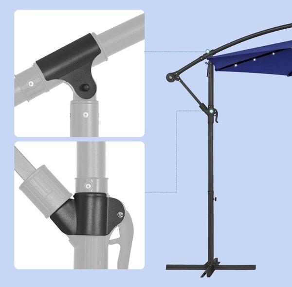 Zahradní slunečník s LED osvětlením GPU118L01