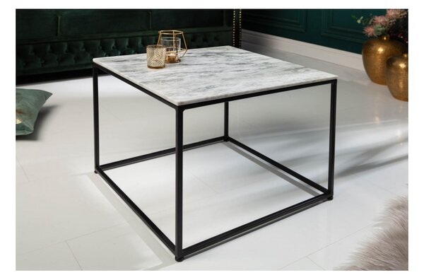 Massive home | Konferenční stolek ELEMENTS NOBLES 50 CM bílý mramor