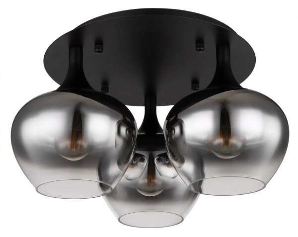 Globo 15548-3D - Přisazený lustr MAXY 3xE27/40W/230V černá
