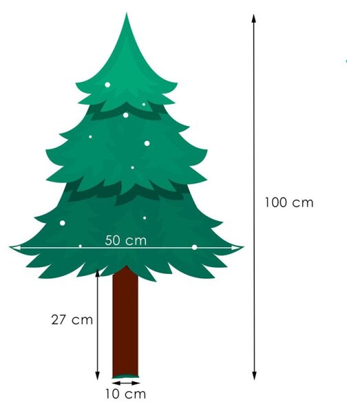 Vánoční stromek Jedle na kmínku 100 cm