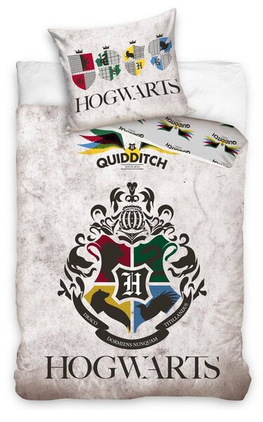 Dětské bavlněné povlečení - Harry Potter Famfrpálové týmy 140 × 200 cm, 70 x 90 cm