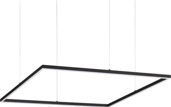 Ideal Lux - LED Lustr na lanku ORACLE SLIM LED/53W/230V 3000K 90x90 cm černá