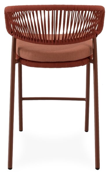 Somcasa Terakotově červená kovová barová židle Randall 68 cm